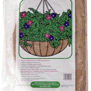 22”  CobraCo Replacement Coconut Liner for Natural Hanging Basket Spring Flowers
